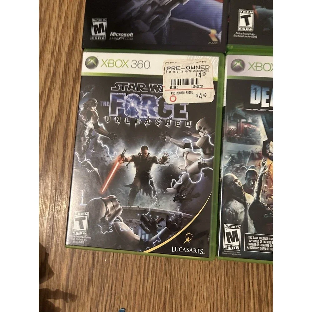 Xbox 360 Video Game Lot Star Wars, Turning Point,Perfect Dark Deadrisng